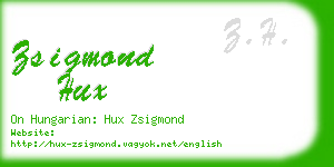 zsigmond hux business card